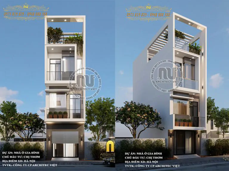 Mẫu Nhà Ống 3 Tầng Mặt Tiền 5m 18m