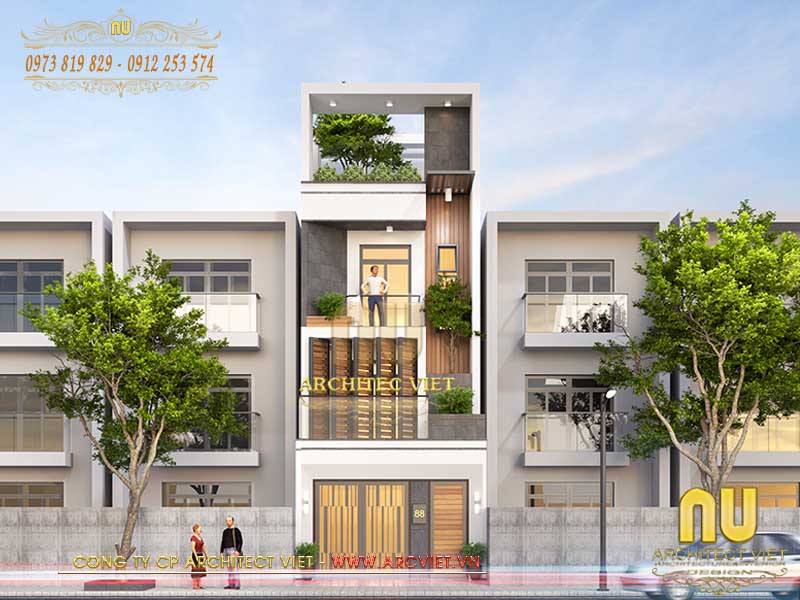 Mẫu Nhà Ống Đẹp 3 Tầng 5m Hiện Đại