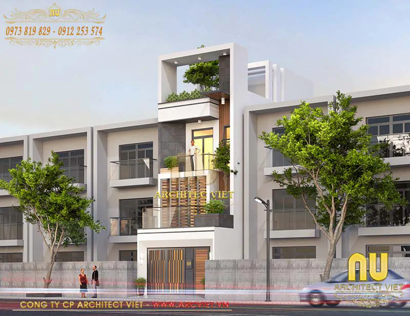 Mẫu Nhà Ống Đẹp 3 Tầng 5m Hiện Đại