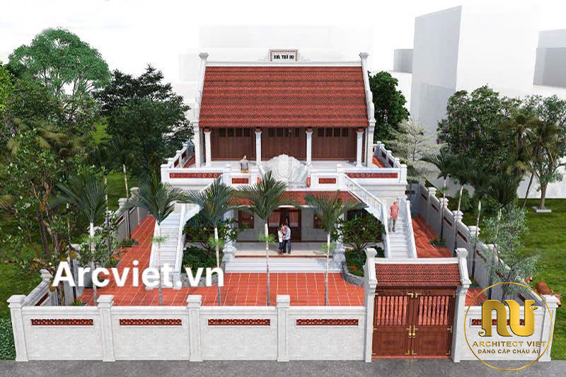 Mẫu Nhà Thờ 2 Tầng Tôn Nghiêm Cho Dòng Họ
