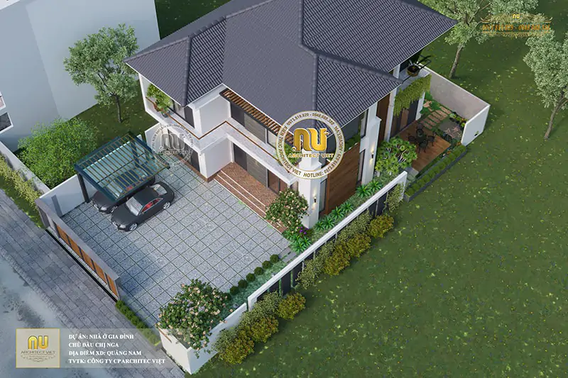 Nhà Biệt Thự 2 Tầng Mái Nhật