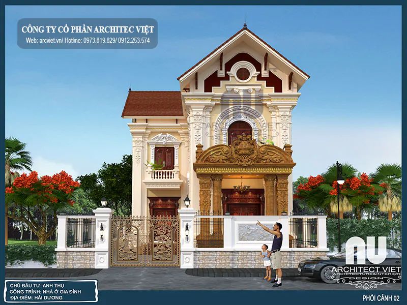 Nhà Kiểu Pháp 2 Tầng