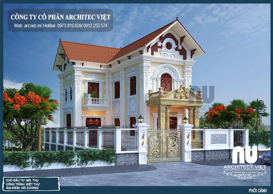 Nhà kiểu Pháp 2 tầng