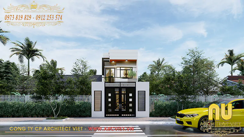 Thiết Kế Nhà 2 Tầng 60m2 5x12m