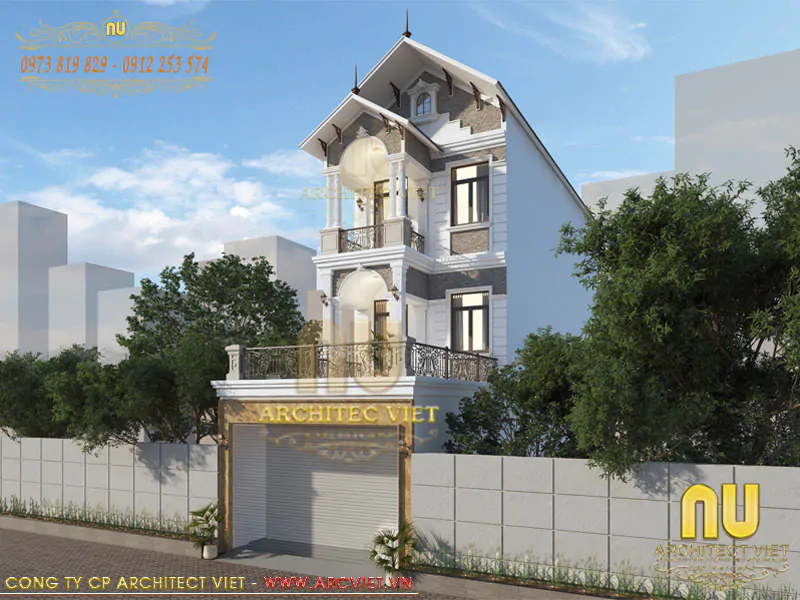 Thiết Kế Nhà 3 Tầng 5x15 Có Gara