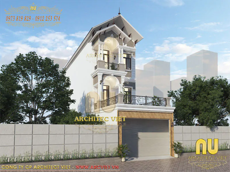 Thiết Kế Nhà 3 Tầng 5x15 Có Gara