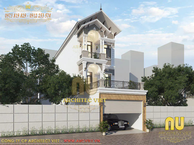 Thiết Kế Nhà 3 Tầng 5x15 Có Gara