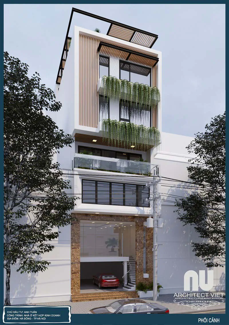Thiết Kế Nhà 3 Tầng 5x20m Có Gara