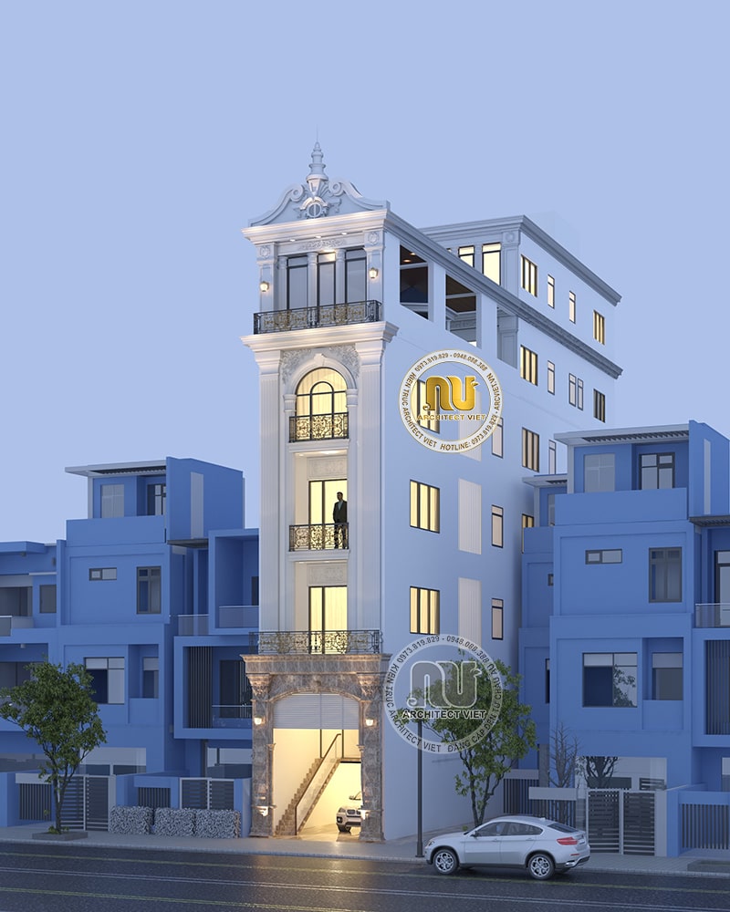 Ngôi nhà 5 tầng 1 tum diện tích đất 5x32, diện tích xây dựng 5 x27