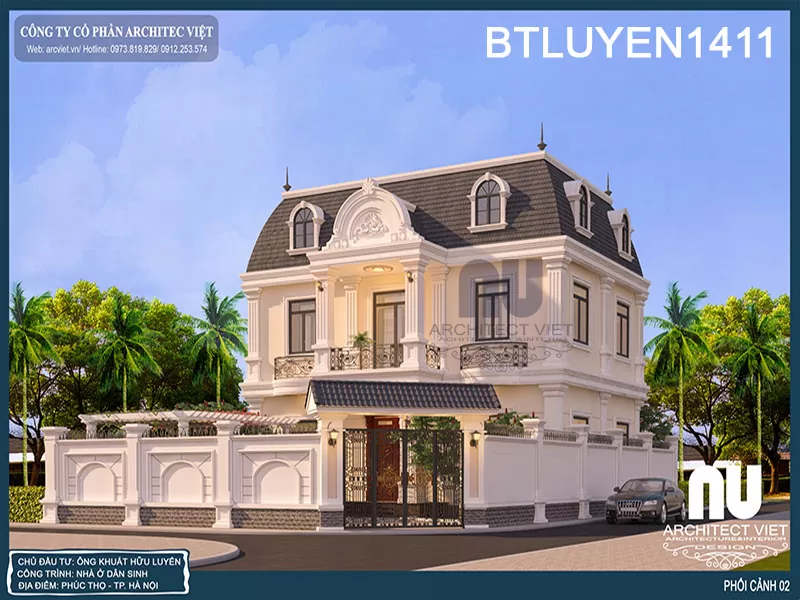 Biệt Thự 2 Tầng Kiểu Pháp Cổ Điển
