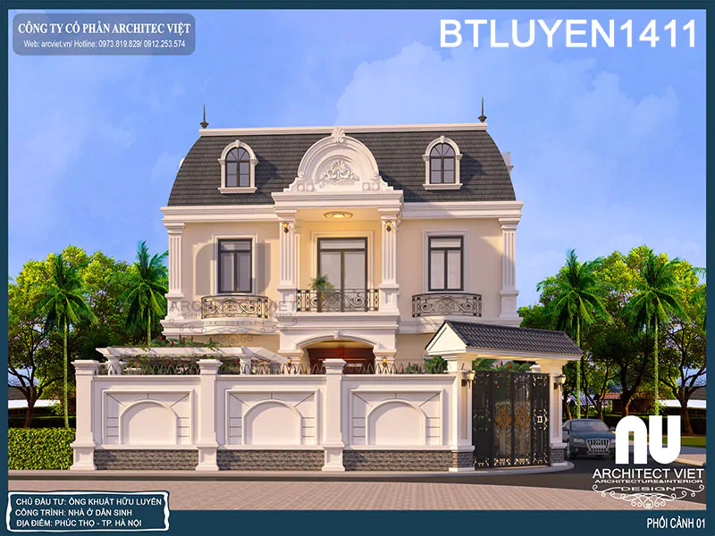Biệt Thự 2 Tầng Kiểu Pháp Cổ Điển