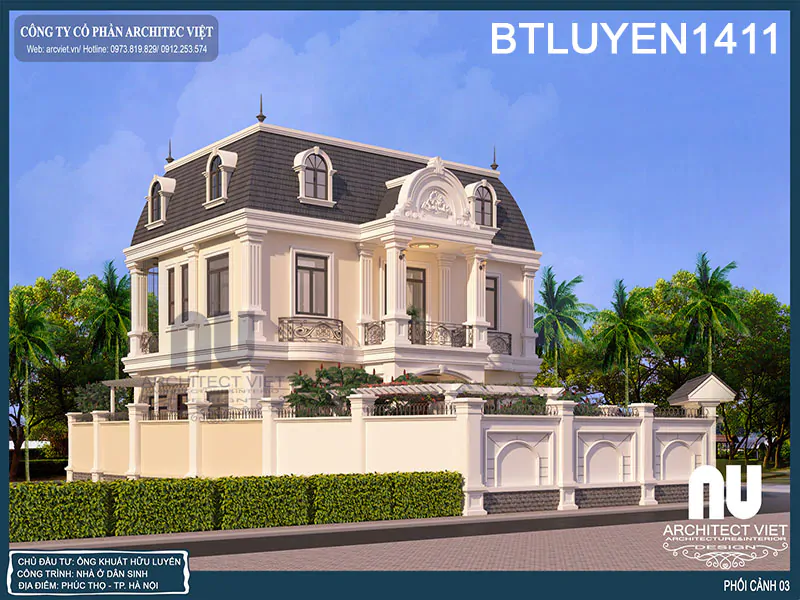 Biệt Thự 2 Tầng Kiểu Pháp Cổ Điển
