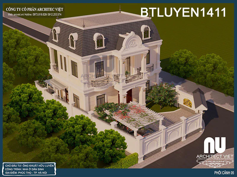 Biệt Thự 2 Tầng Kiểu Pháp Cổ Điển