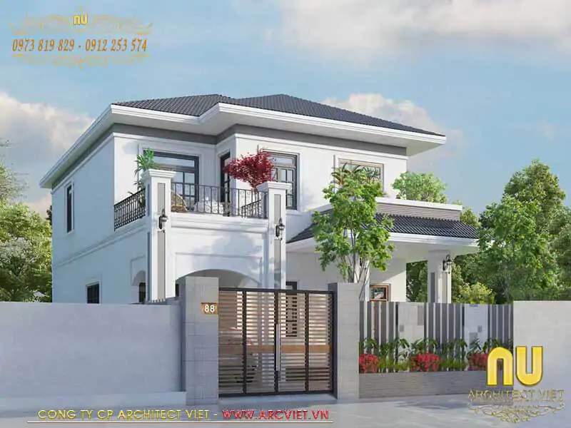 Mẫu Nhà 2 Tầng 4 Phòng Ngủ 80m2