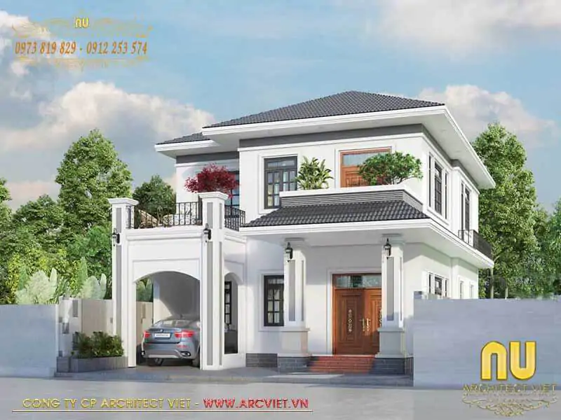 Mẫu Nhà 2 Tầng 4 Phòng Ngủ 80m2