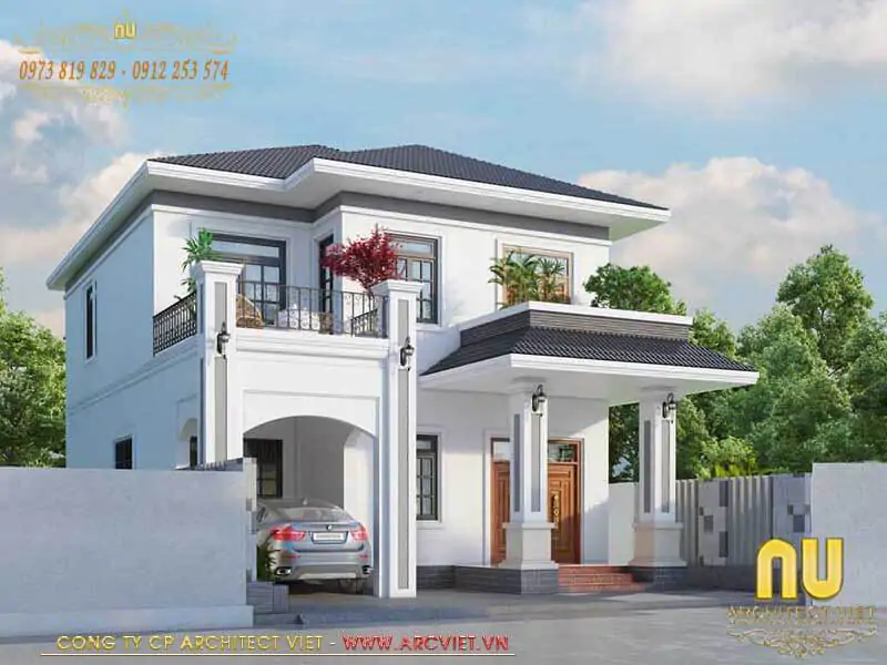 Mẫu Nhà 2 Tầng 4 Phòng Ngủ 80m2