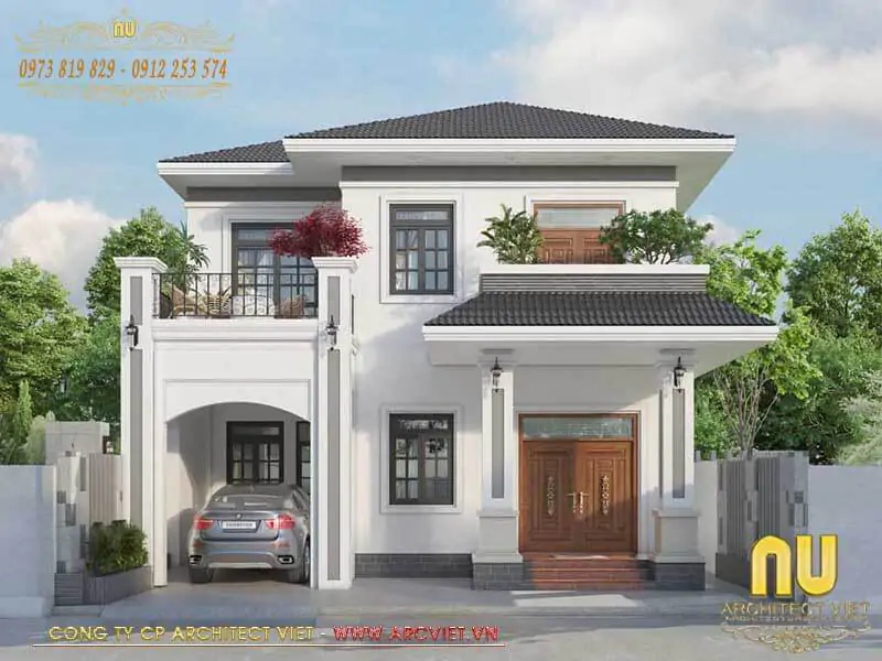Mẫu Nhà 2 Tầng 4 Phòng Ngủ 80m2