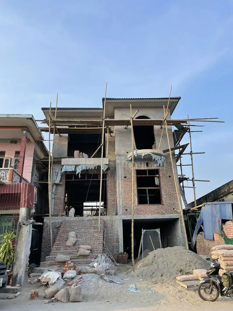 Mẫu Nhà 2 Tầng 8x10m Mái Nhật