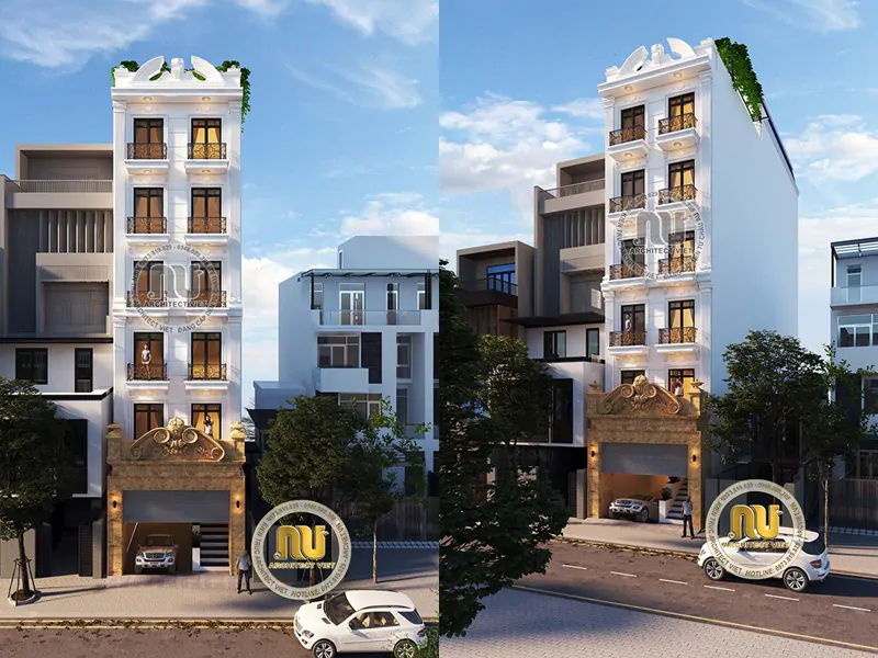 Mẫu Nhà 6x15m Có Gara