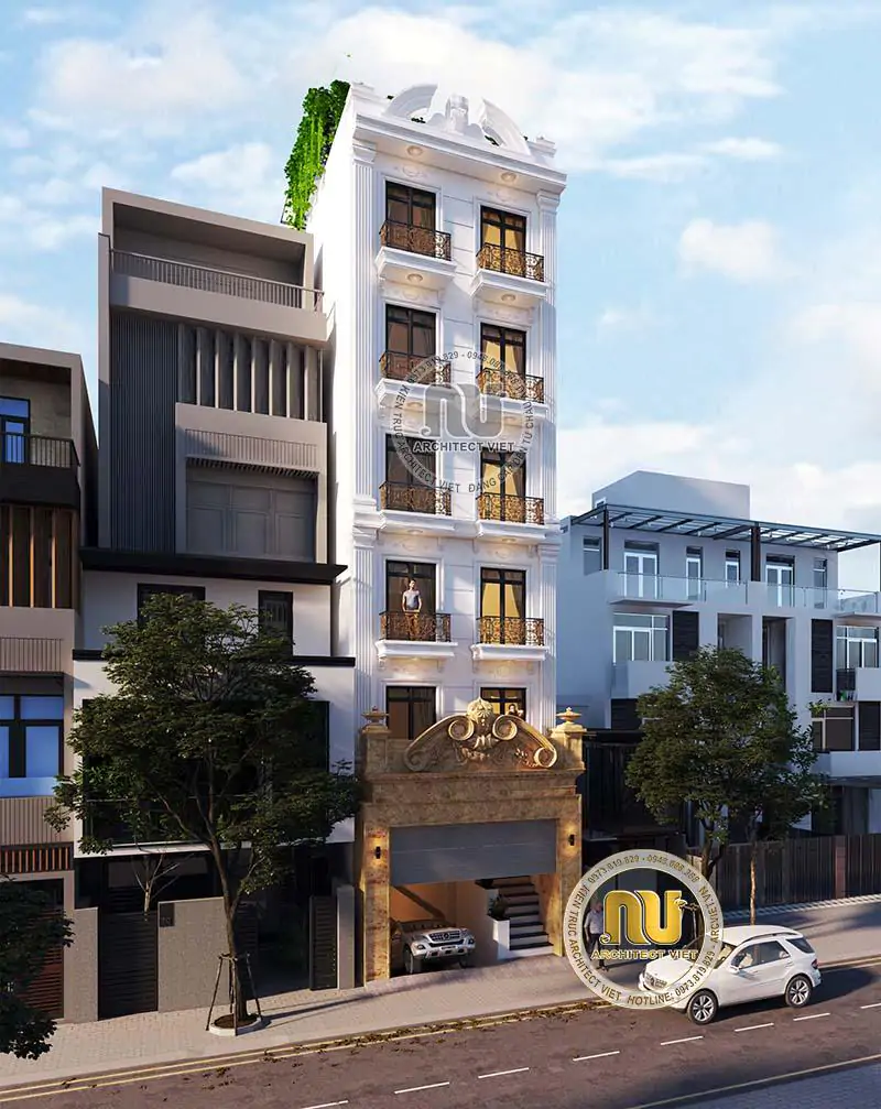 Mẫu Nhà 6x15m Có Gara