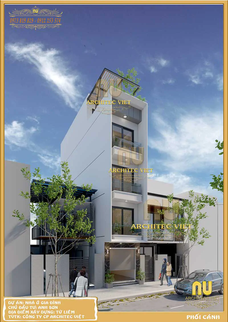 Mẫu Nhà Hẹp Ngang 3m