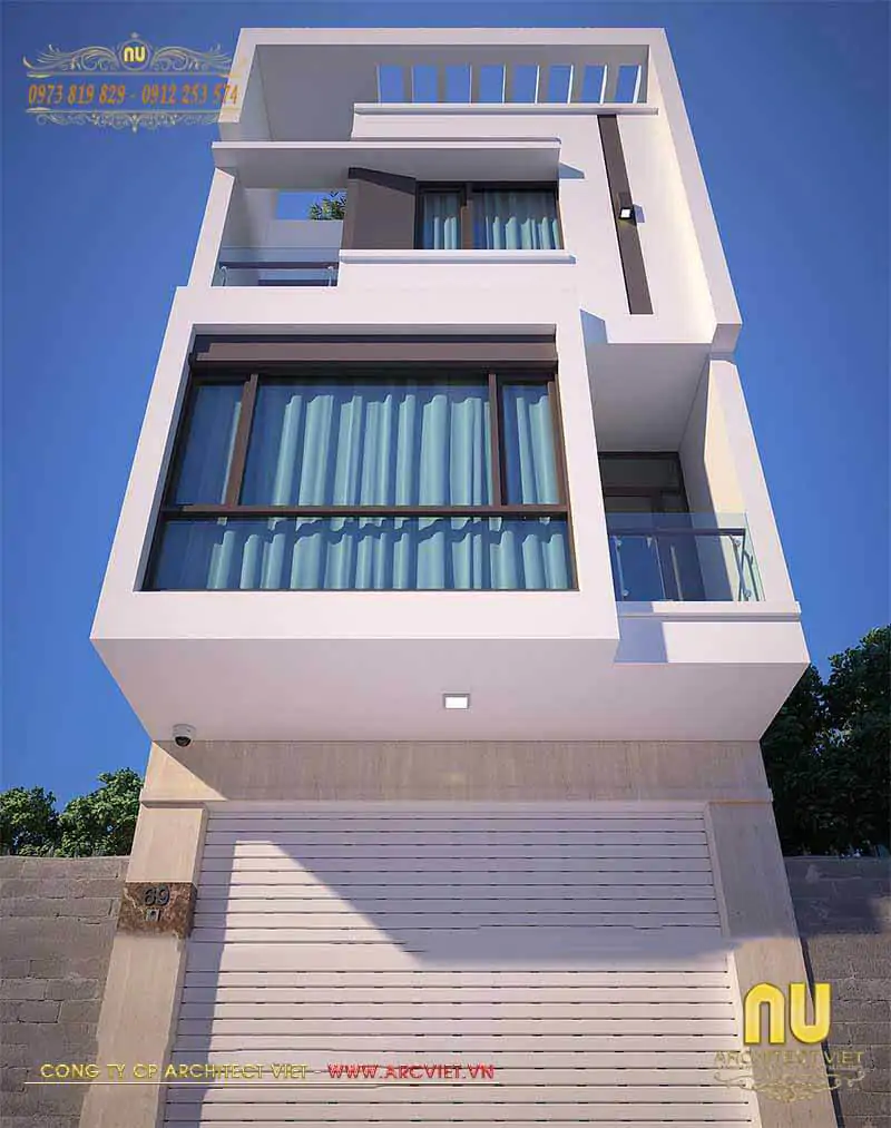 Mẫu Nhà Mặt Tiền 5m 3 Tầng