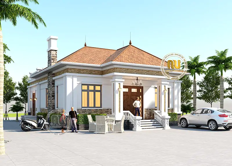 Mẫu Nhà Vuông 1 Tầng 80m2