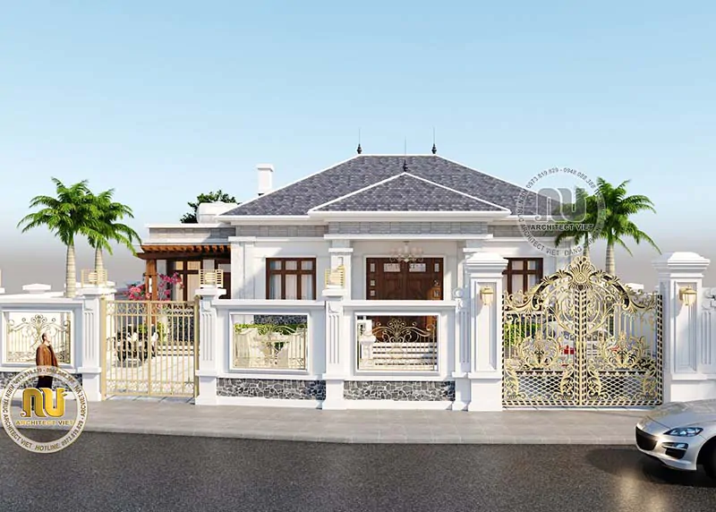 Mẫu Nhà Vuông 1 Tầng 80m2