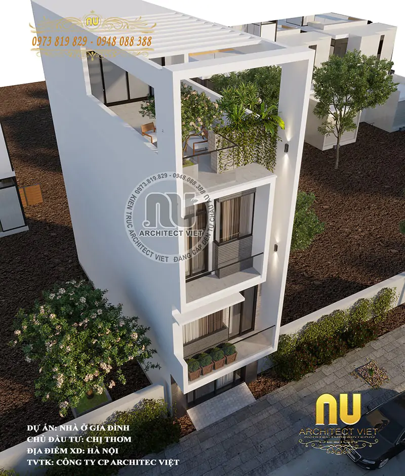 Thiết Kế Nhà 3 Tầng Có Thang Máy