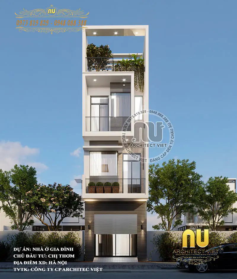 Thiết Kế Nhà 3 Tầng Có Thang Máy