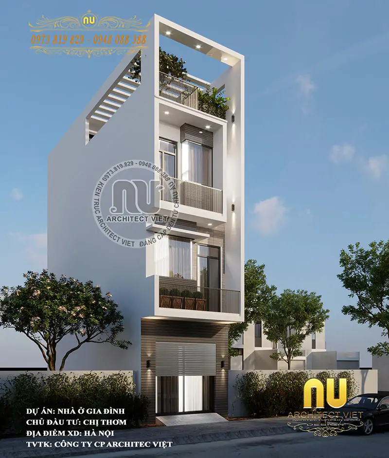 Thiết Kế Nhà 3 Tầng Có Thang Máy
