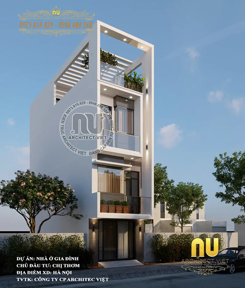 Thiết Kế Nhà 3 Tầng Có Thang Máy