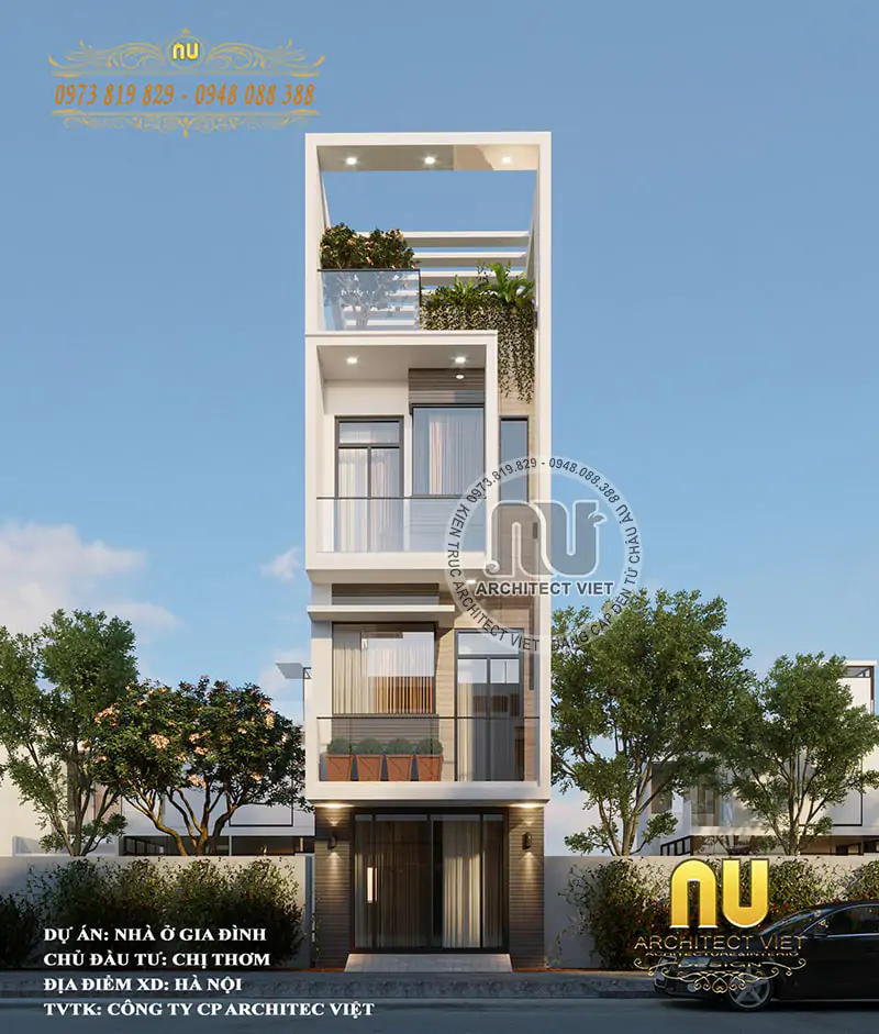 Thiết Kế Nhà 3 Tầng Có Thang Máy