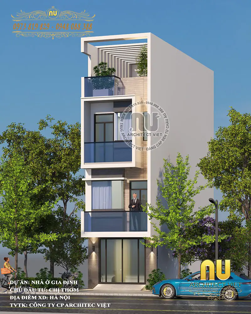 Thiết Kế Nhà 3 Tầng Có Thang Máy