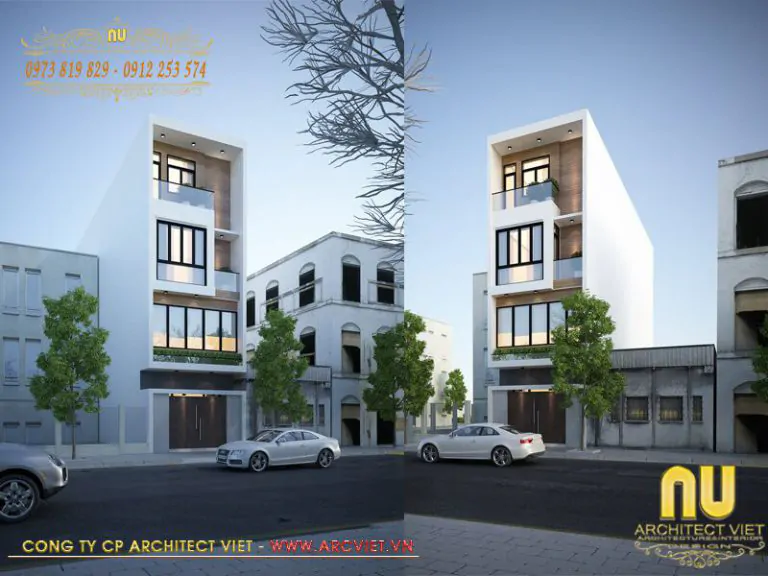 Thiết Kế Nhà 4 Tầng 5x16m