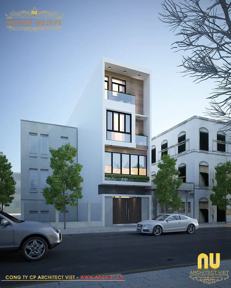 Thiết Kế Nhà 4 Tầng 5x16m