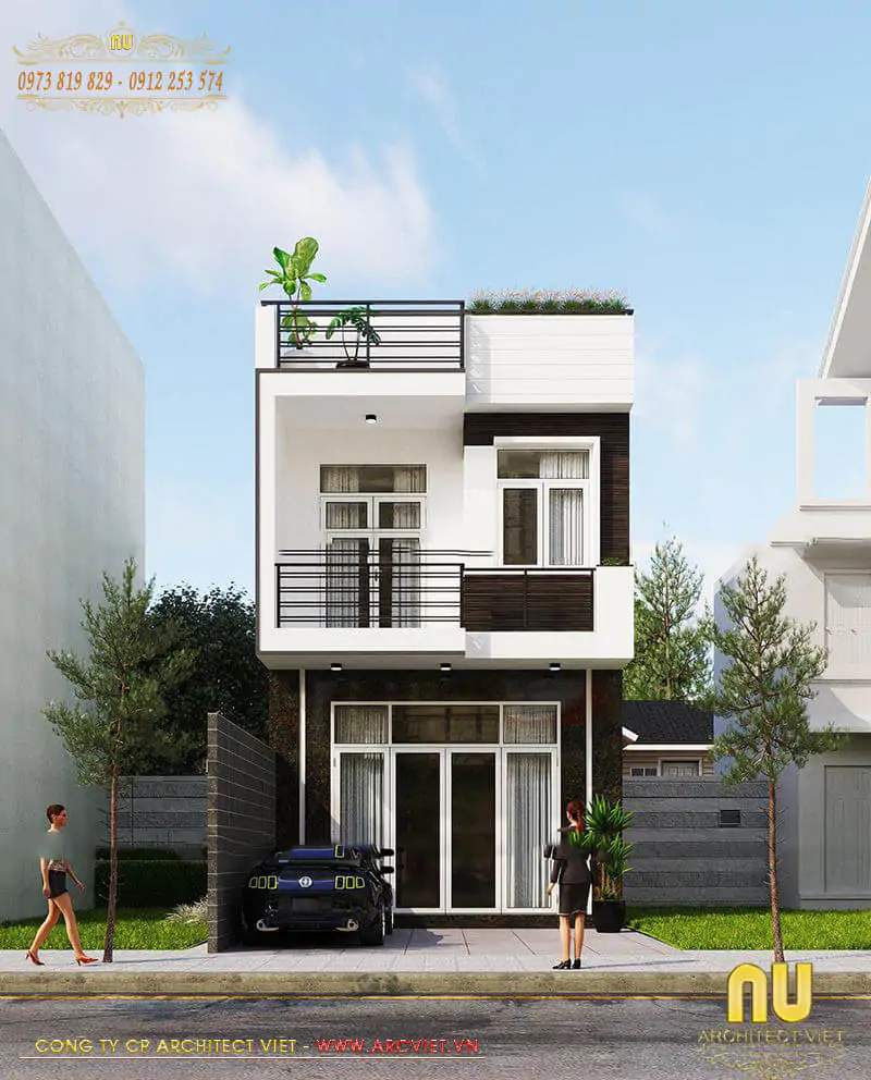 Thiết Kế Nhà 40m2 2 Phòng Ngủ