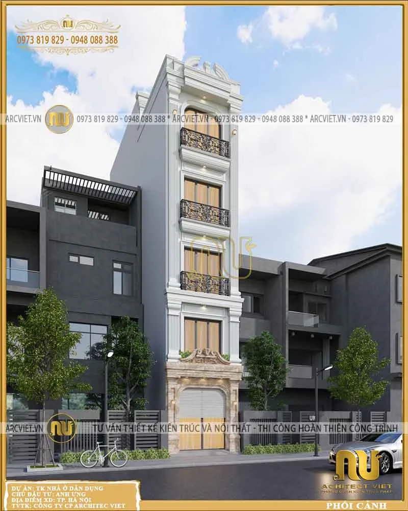 Thiết Kế Nhà 4x15 Có Thang Máy