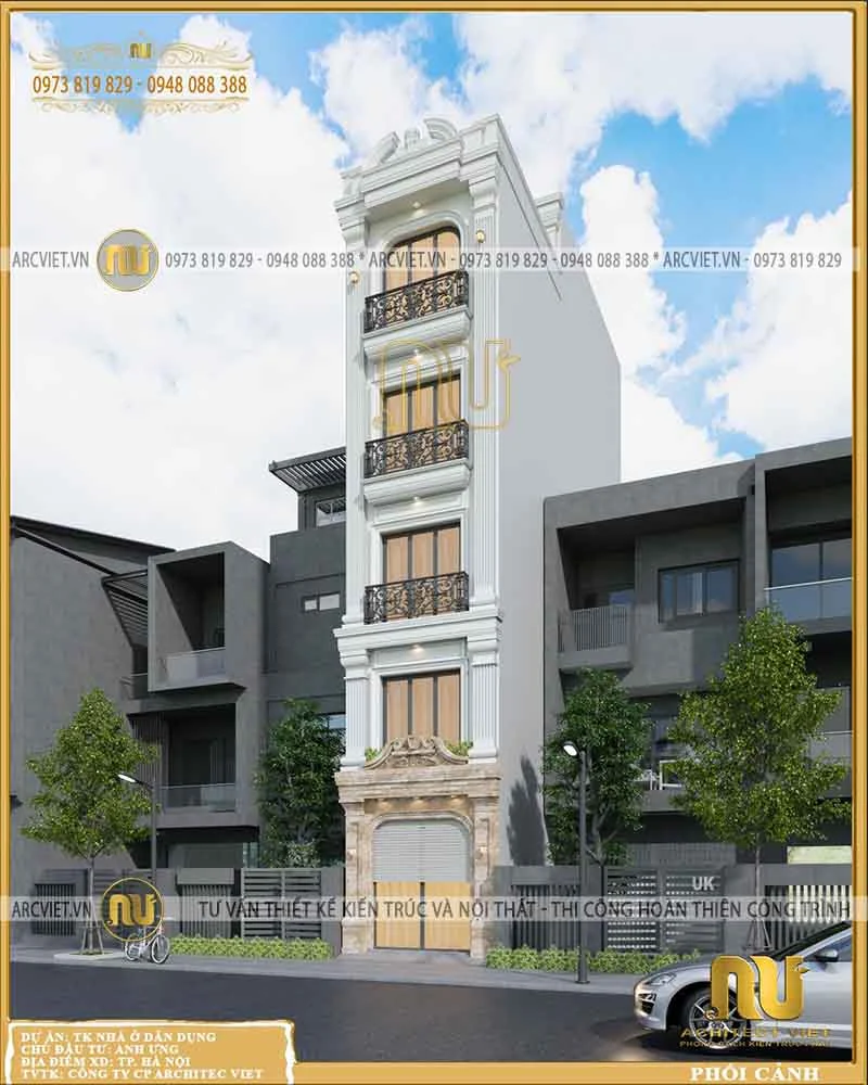 Thiết Kế Nhà 4x15 Có Thang Máy