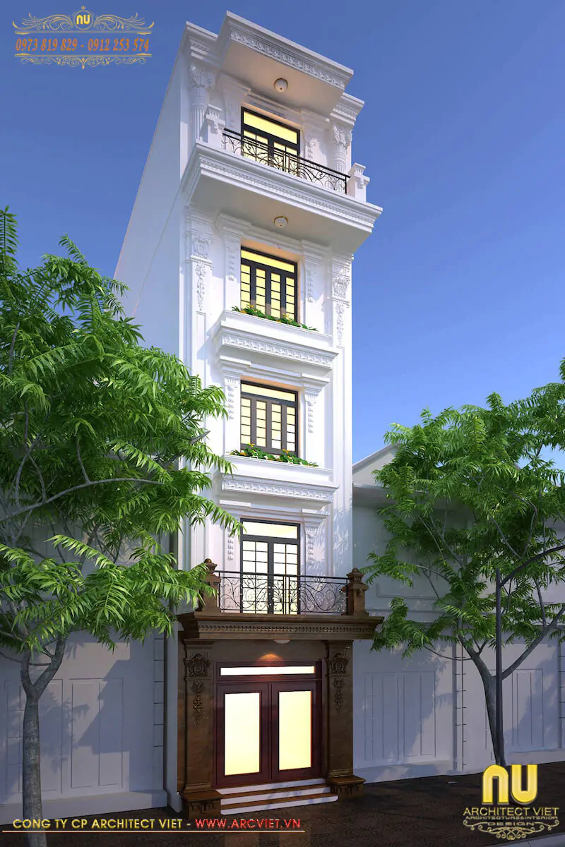Thiết Kế Nhà 4x15m Có Thang Máy