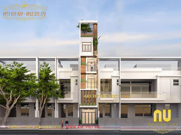 Thiết Kế Nhà 4x18m Có Thang Máy