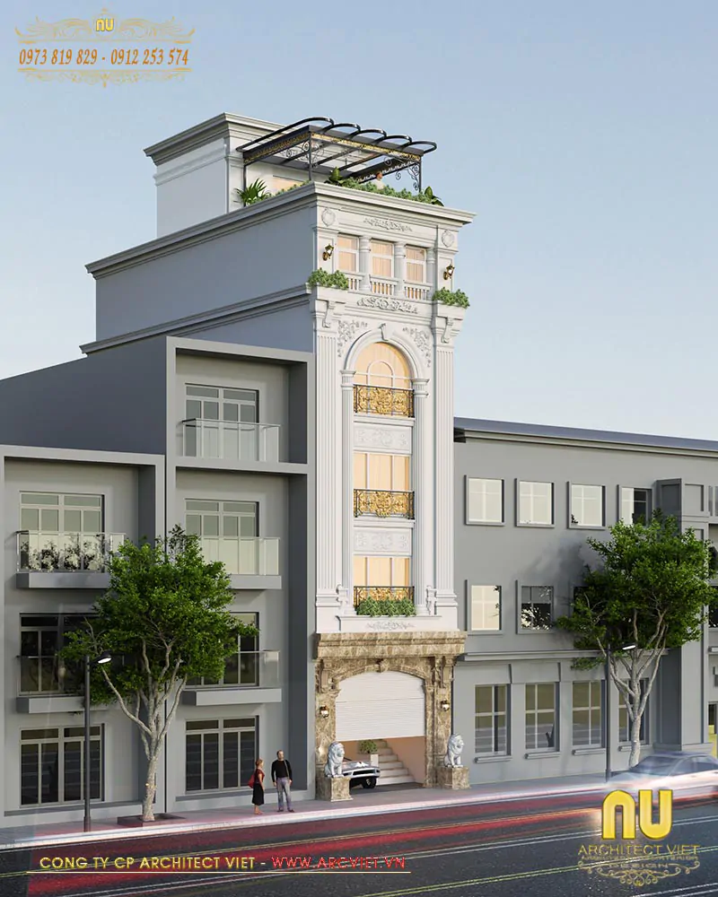 Thiết Kế Nhà 5x15m Có Thang Máy