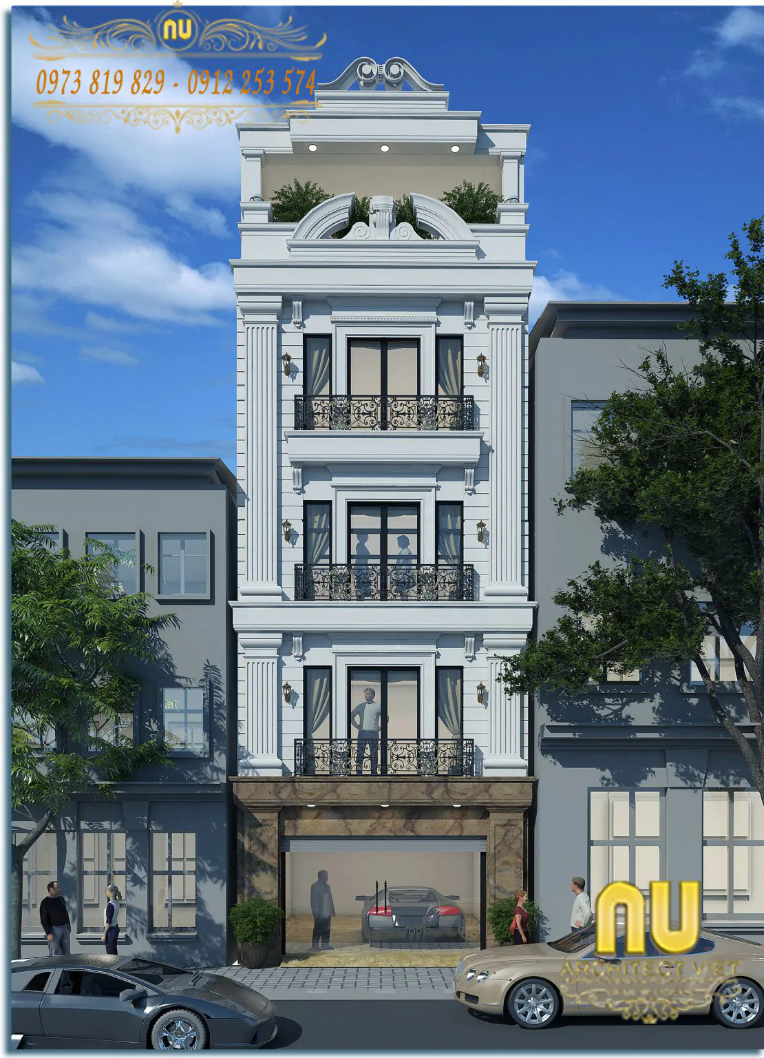 Thiết Kế Nhà 5x16m Có Thang Máy