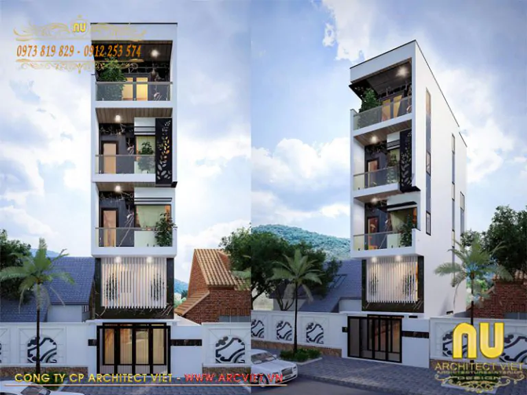 Thiết Kế Nhà 5x18m Có Thang Máy