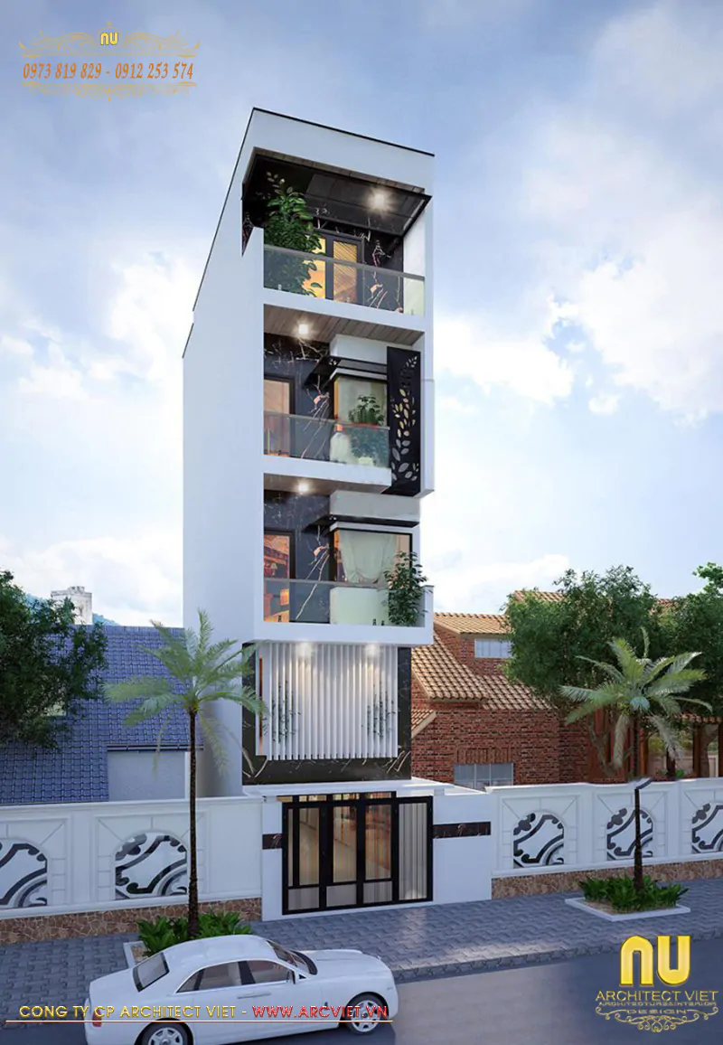 Thiết Kế Nhà 5x18m Có Thang Máy