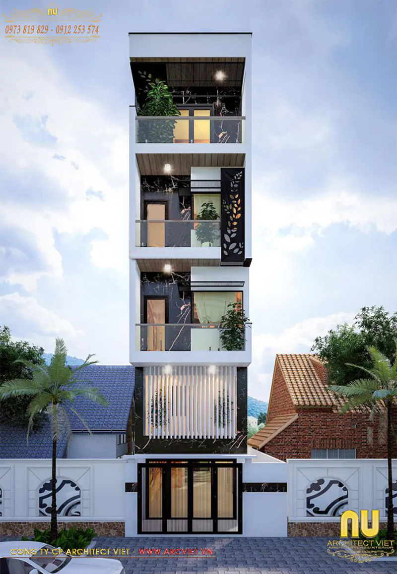 Thiết Kế Nhà 5x18m Có Thang Máy