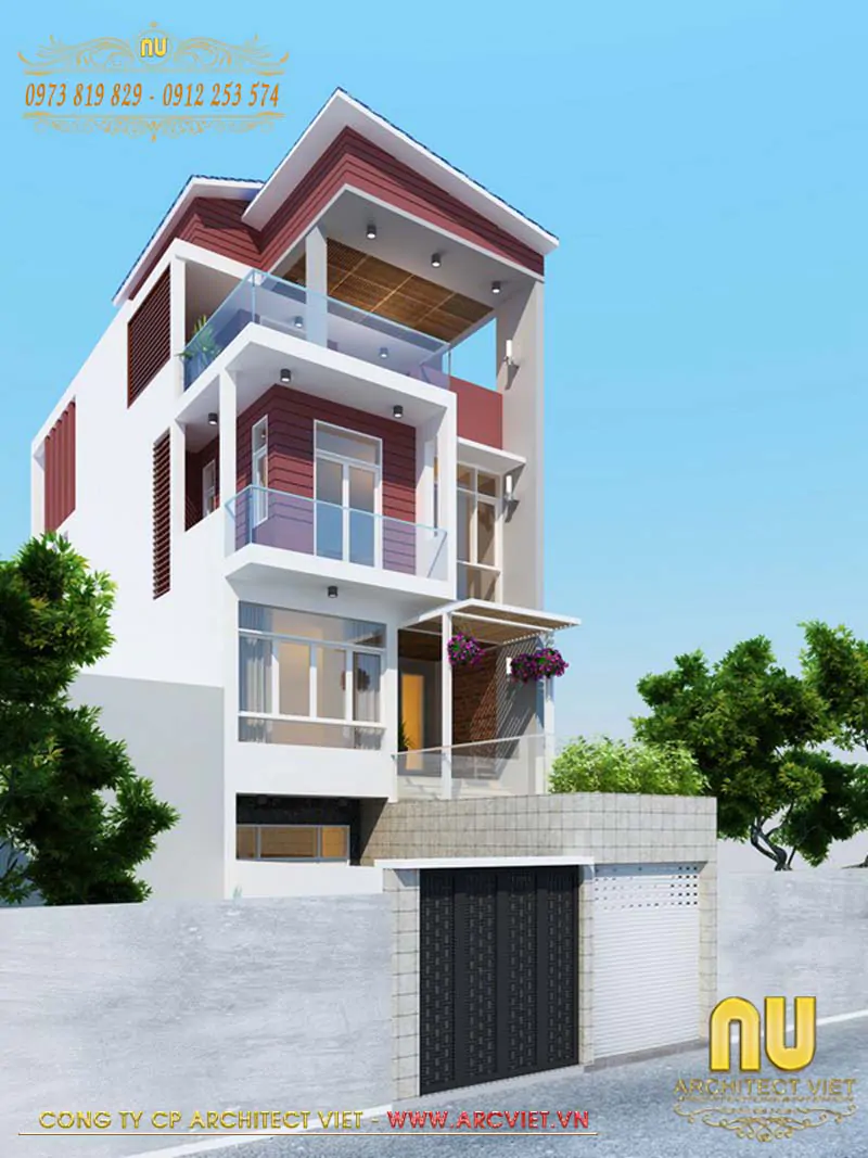 Thiết Kế Nhà 6x13 Có Thang Máy