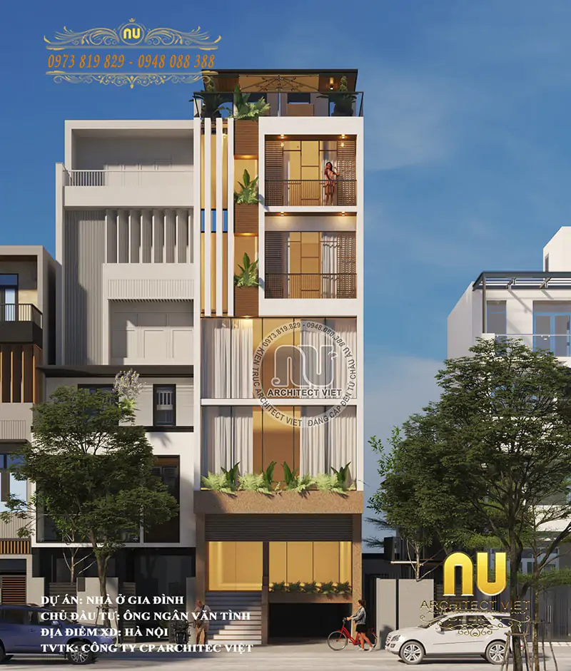 Thiết Kế Nhà 6x15 Có Thang