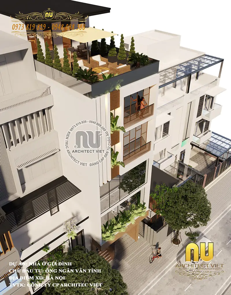 Thiết Kế Nhà 6x15 Có Thang