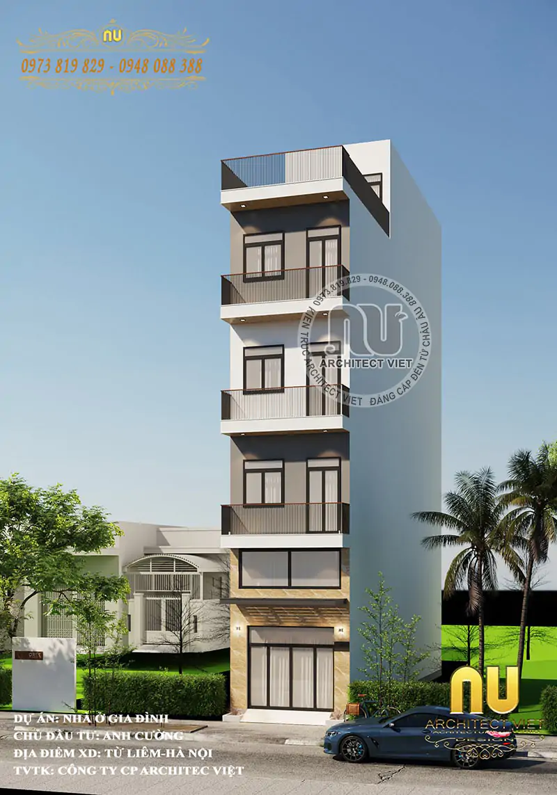 Thiết Kế Nhà Ngang 3m Dài 20m